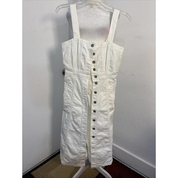 J. Crew Dresses & Skirts - j crew Trademark White Denim Button Down Midi Vintage‎ Style Dress 0P